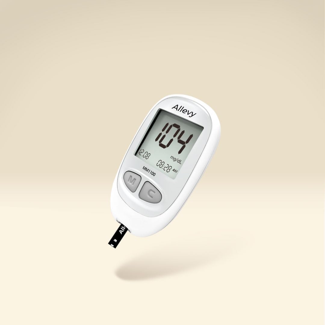 Blood Glucose Monitor Kit with 100 Test Strips and Lancets A488956