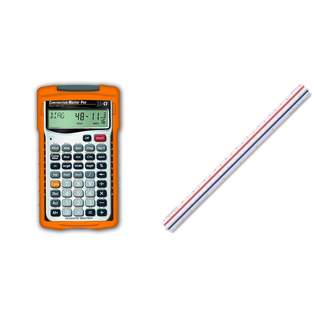 Construction Calculator + Architect Triangular Scale R8010