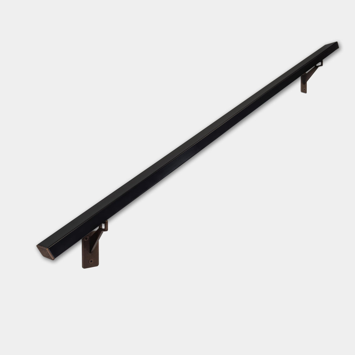 Aluminum Stair Handrail with Stainless Steel Brackets, 6 Feet J24223
