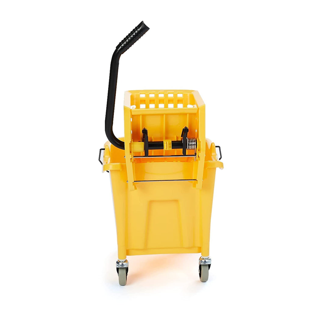 Yellow 35-Quart Mop Bucket on Wheels Y216
