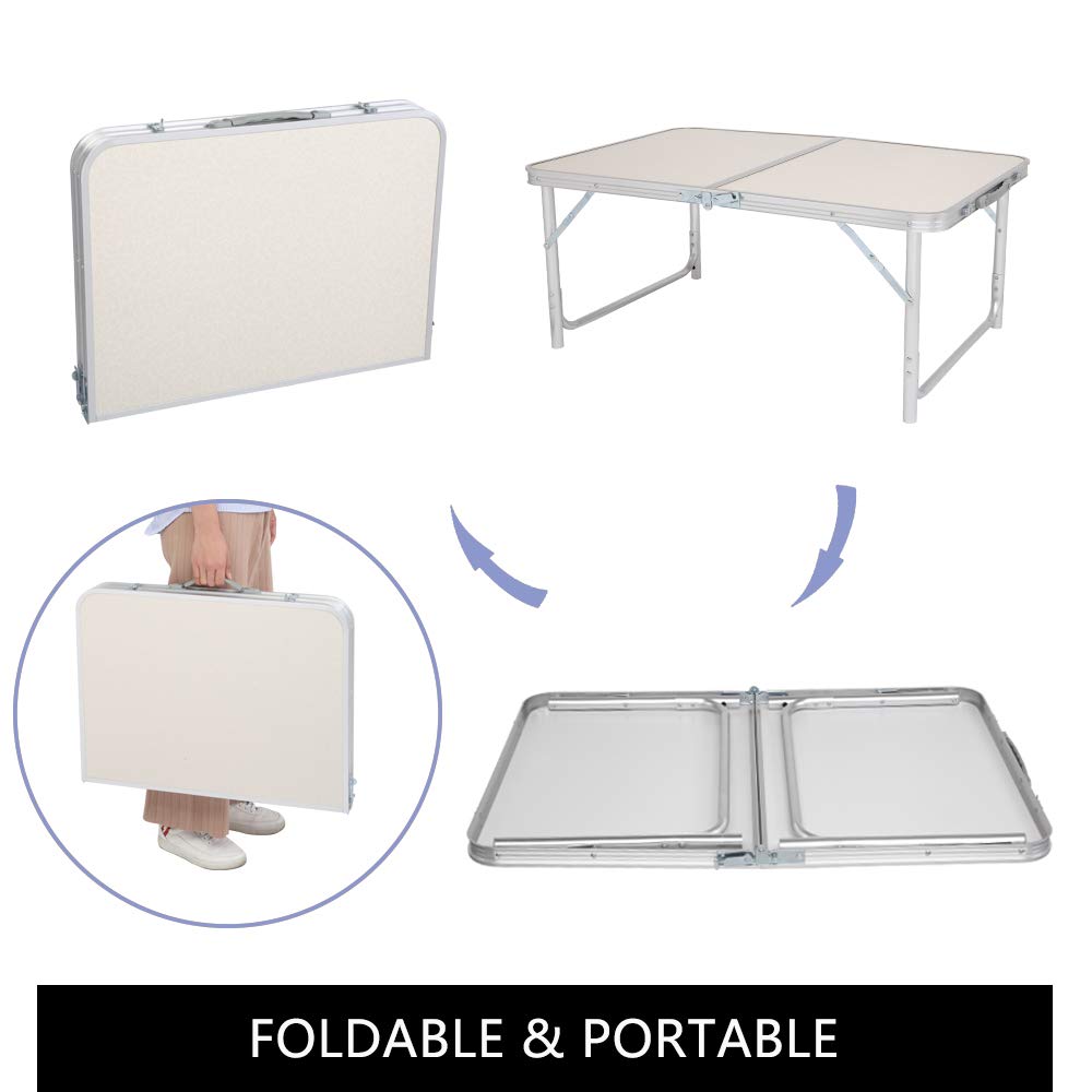 3FT Aluminum Folding Table with Carrying Handle B67107