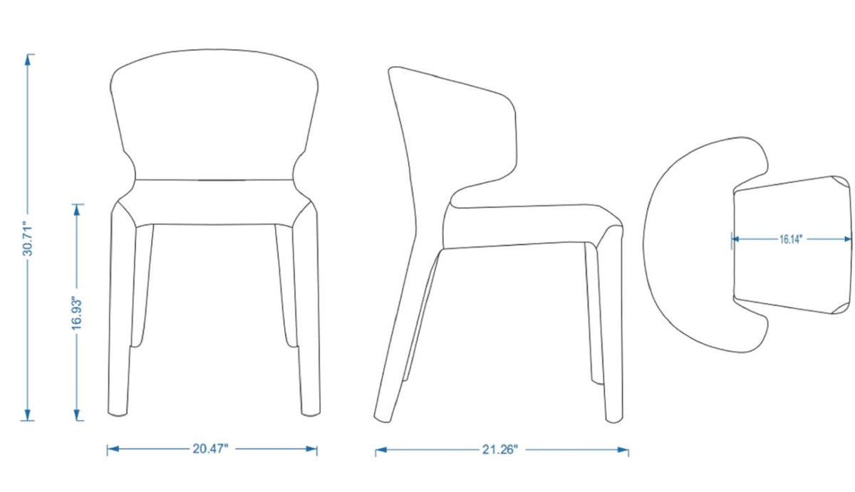 Black Upholstered Dining Chairs Set of 4 I483