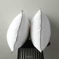 Organic Feather Down Pillows Set of 2 King Size 100% Cotton Cover Q745707