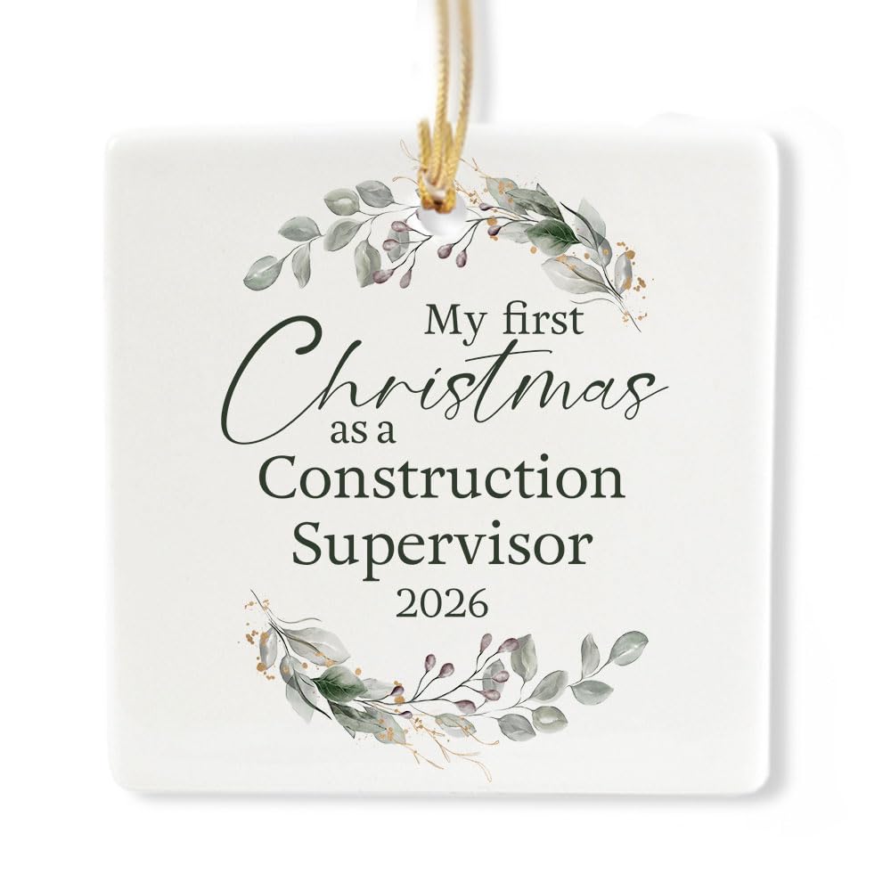 Ceramic 3-inch Square-Shaped Ornament I923