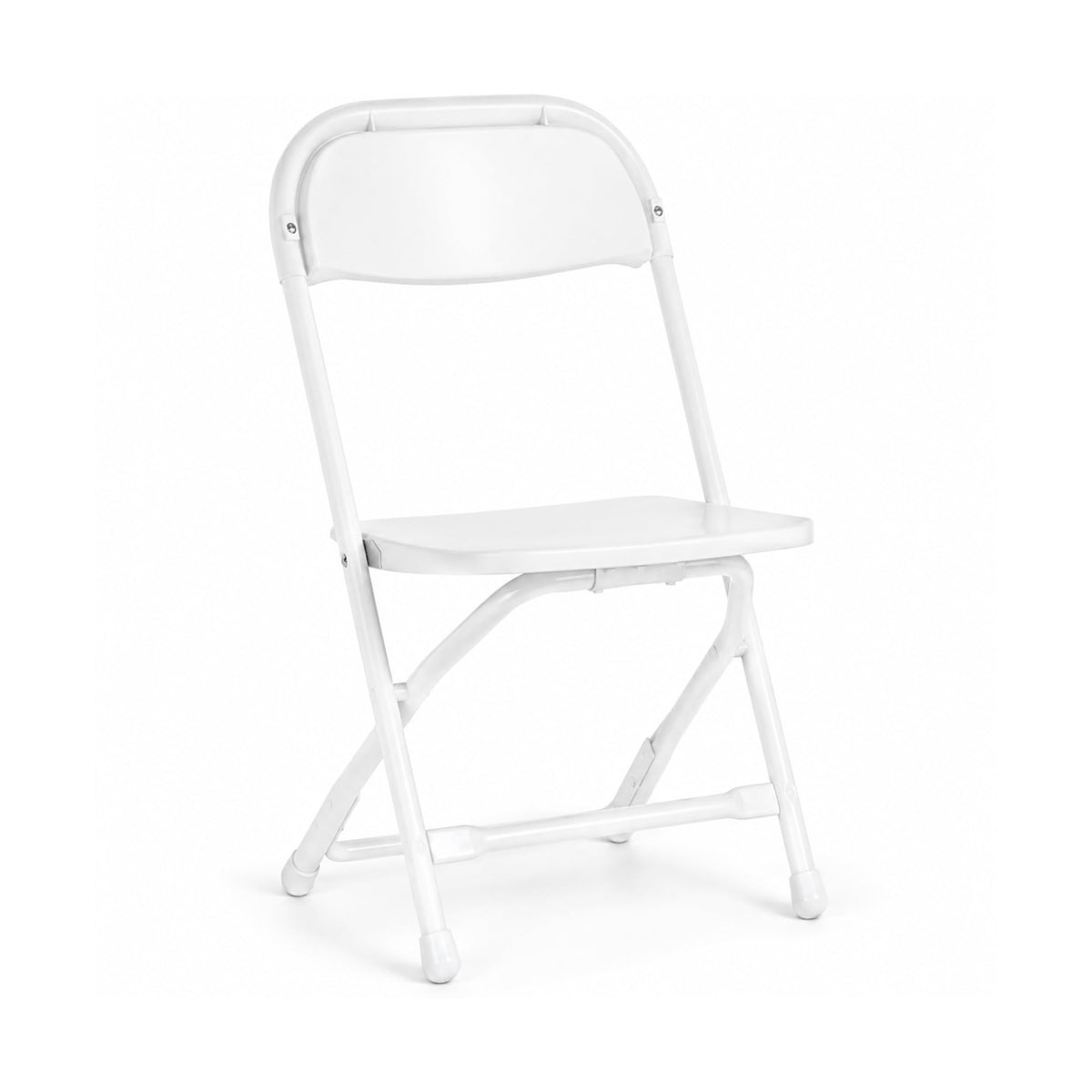 White Kids Plastic Folding Chair with Steel Frame J85137