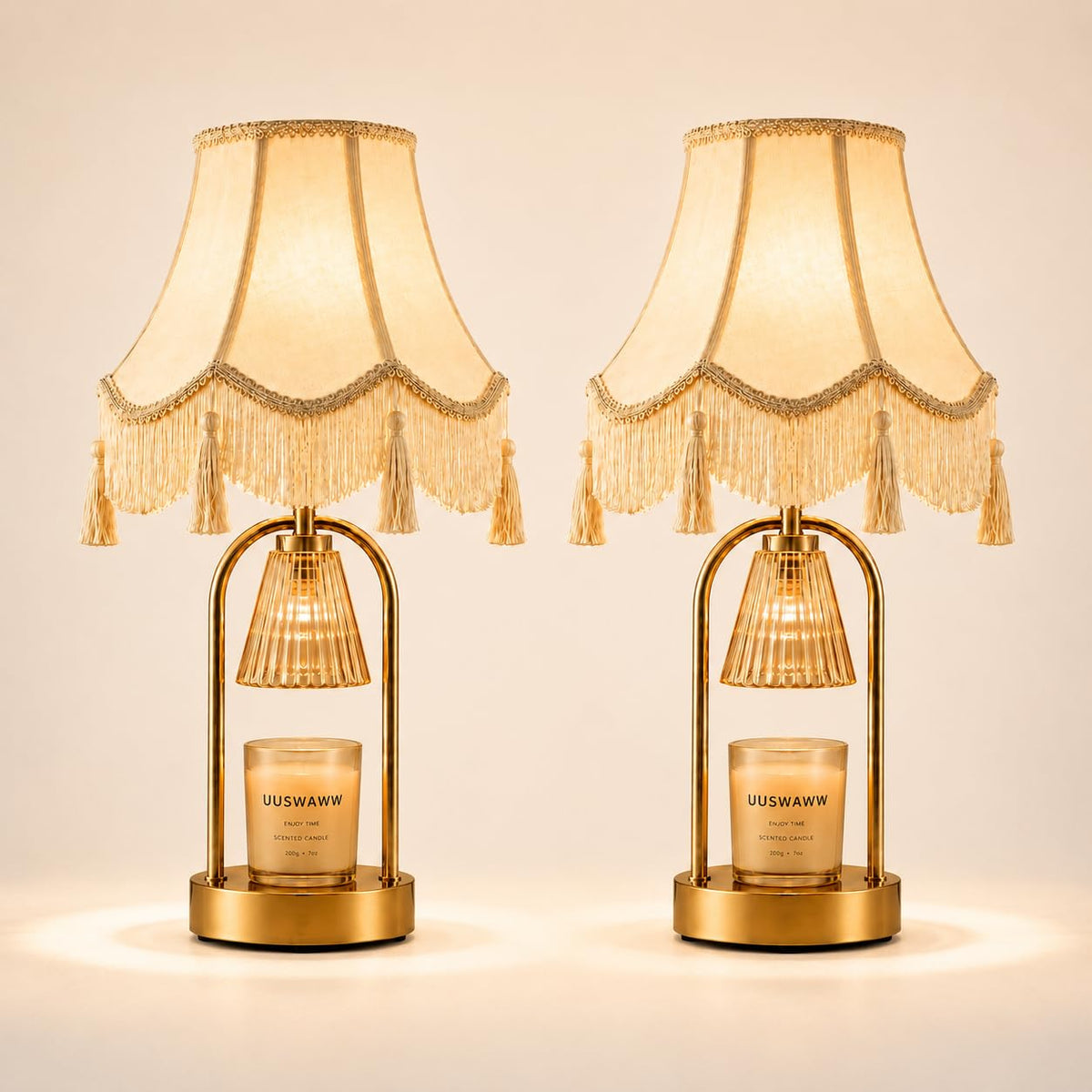 Dimmable Table Lamp and Candle Warmer Set of 2 L383638