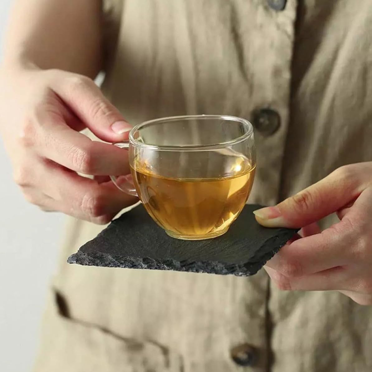 Black Natural Stone Coasters D92699