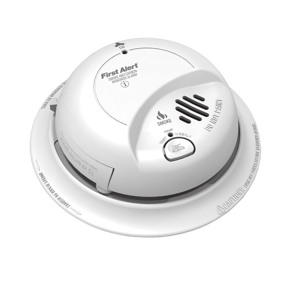 Hardwired Smoke and Carbon Monoxide Detector with 10 Year Battery Backup, White R438122