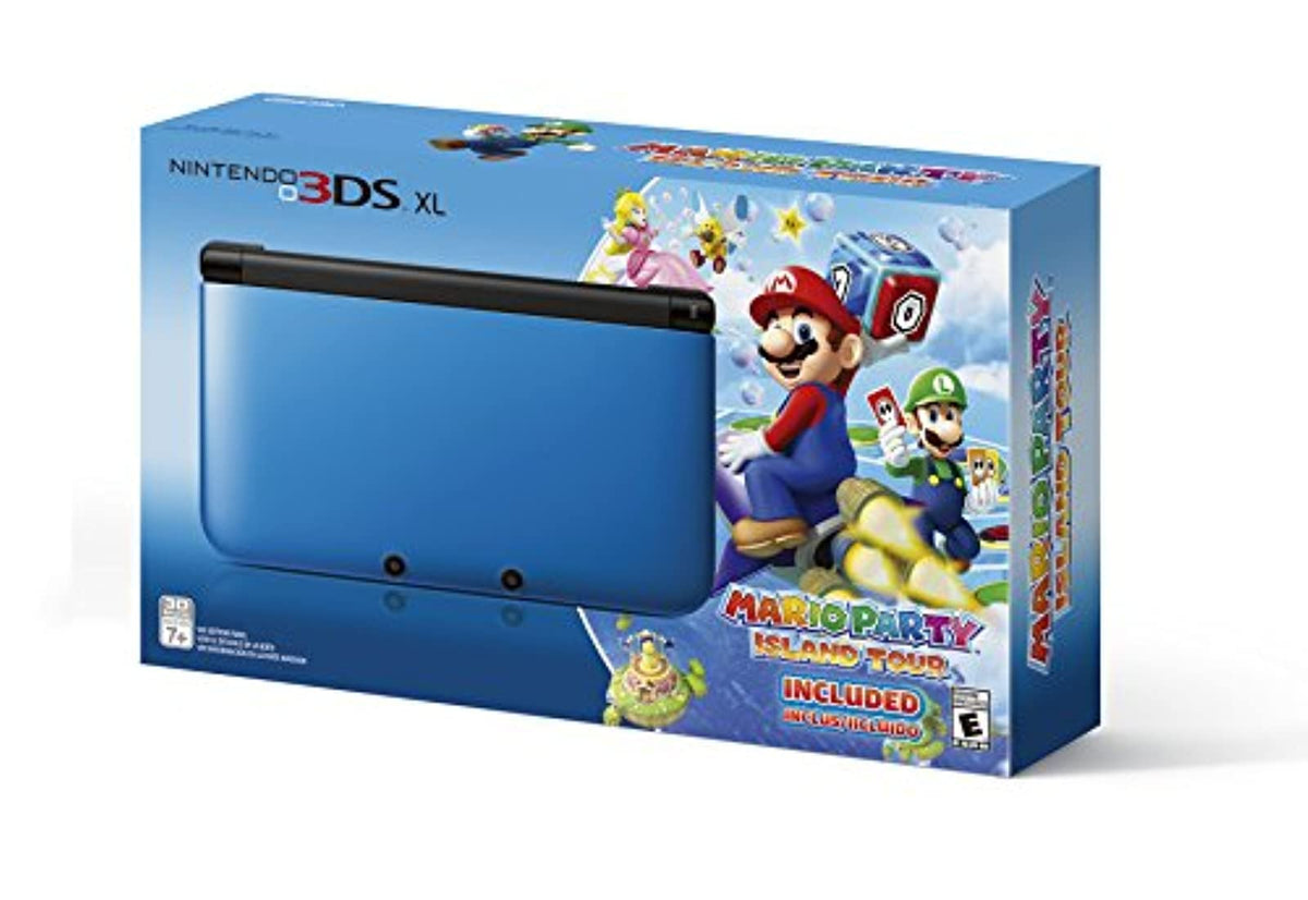 Blue/Black Nintendo 3DS XL with Mario Party: Island Tour Game N228619