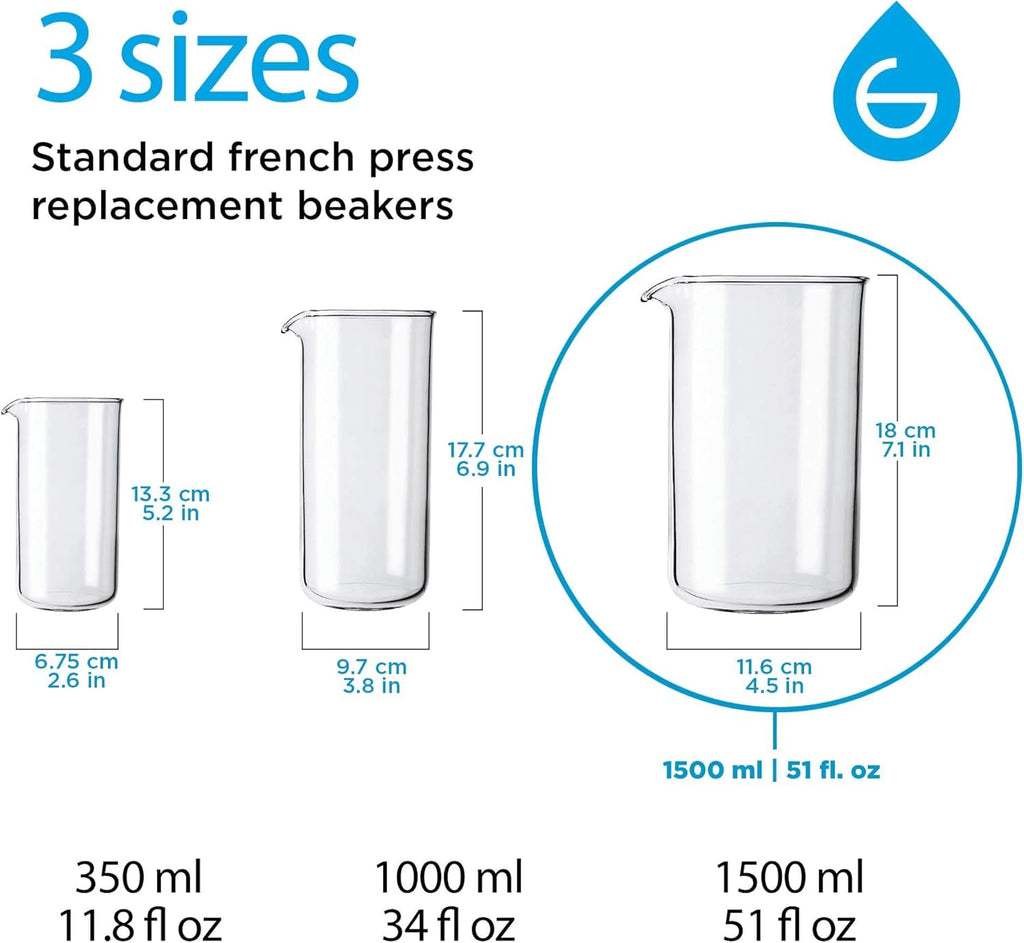 Borosilicate Glass French Press Beaker 34 oz V62718