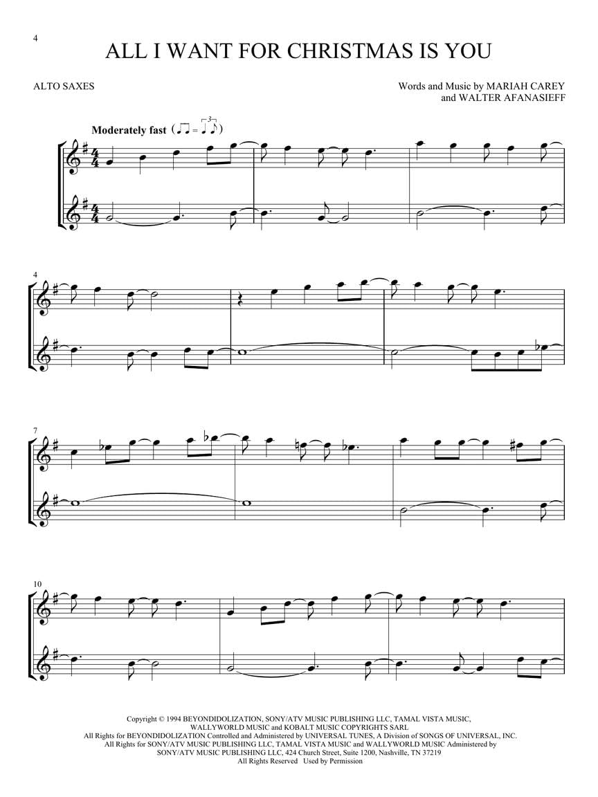 Christmas Alto Saxophone Duets V22154