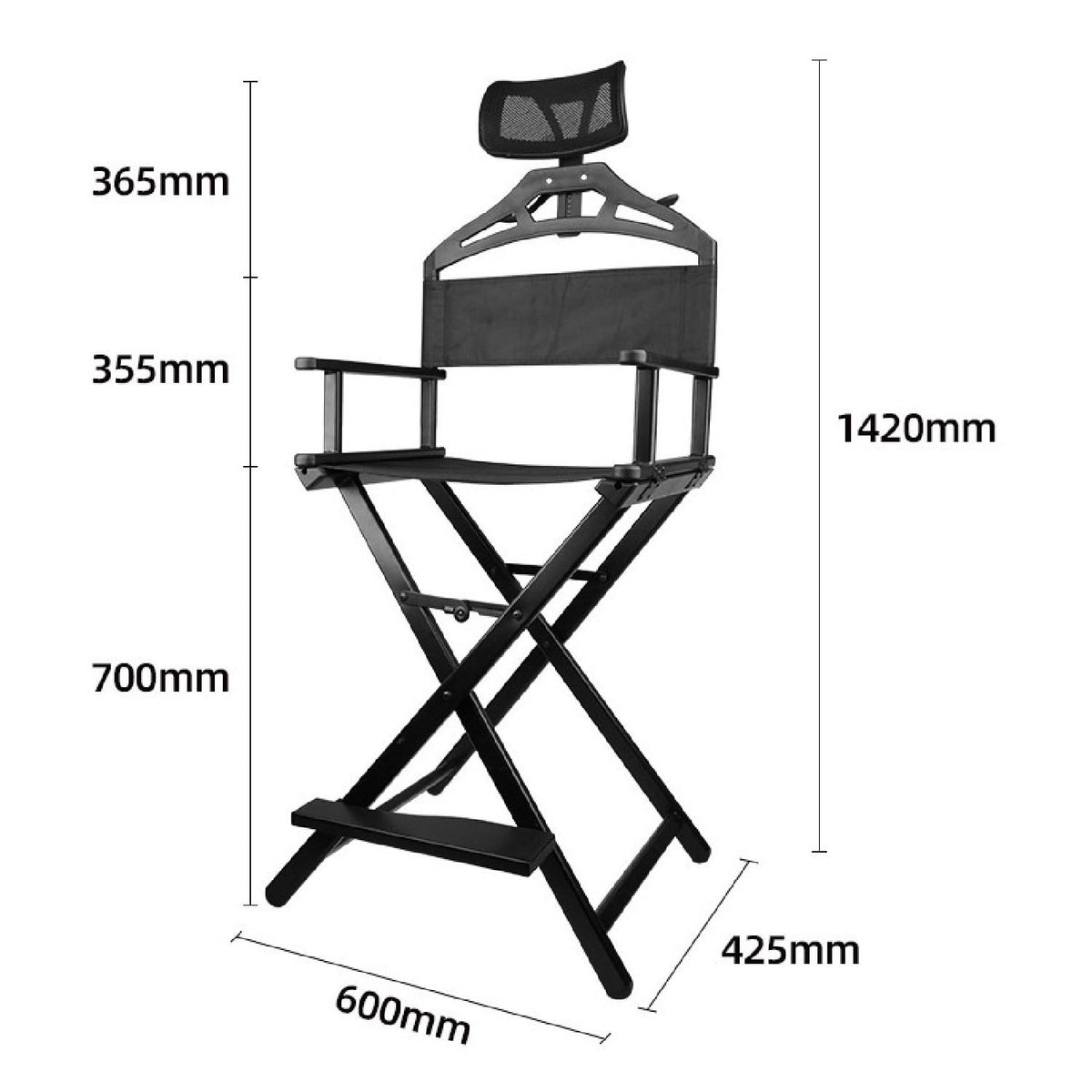 Extra Tall Foldable Makeup Artist Stool Chair O37812
