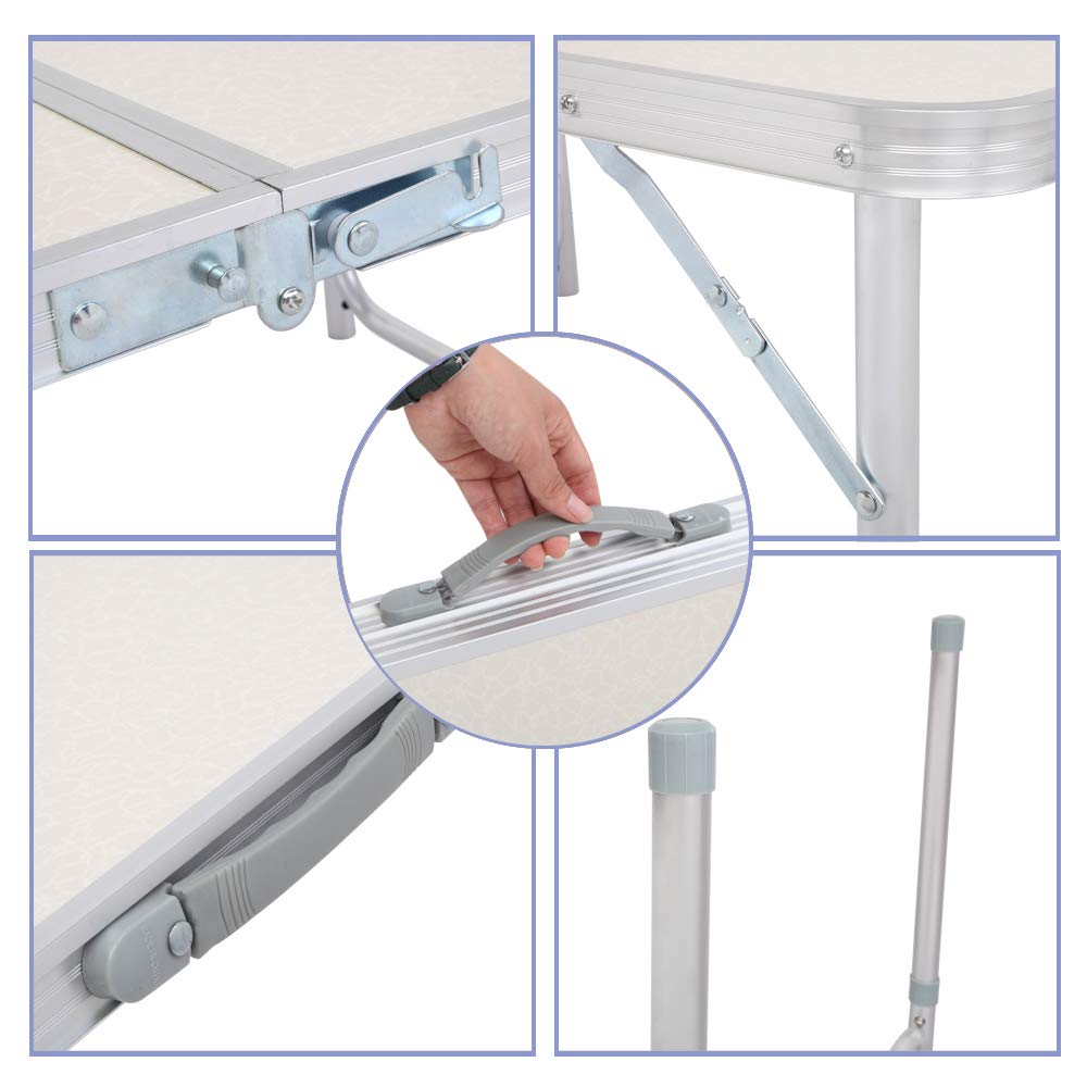 3FT Aluminum Folding Table with Carrying Handle B67107