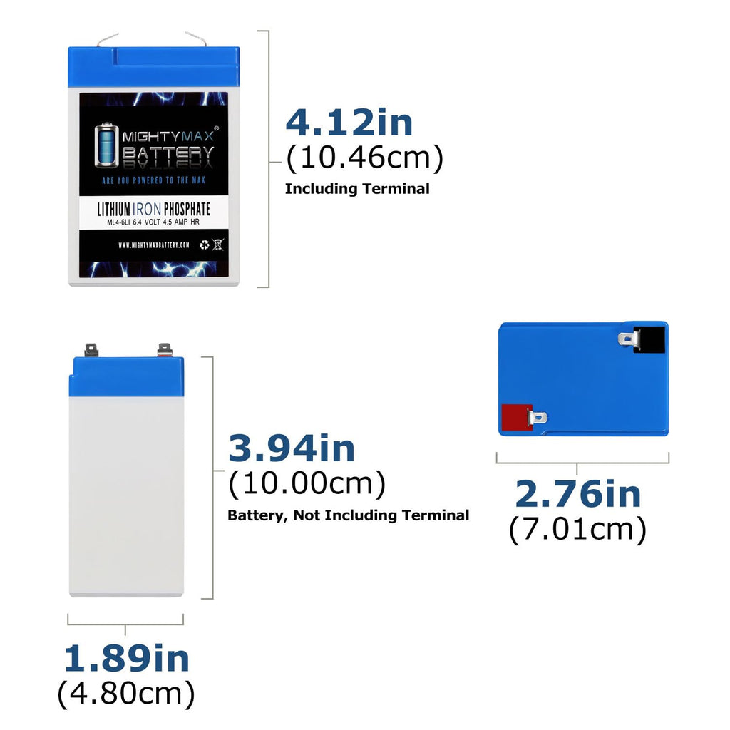 6V 4.5AH Lithium Replacement Battery W851