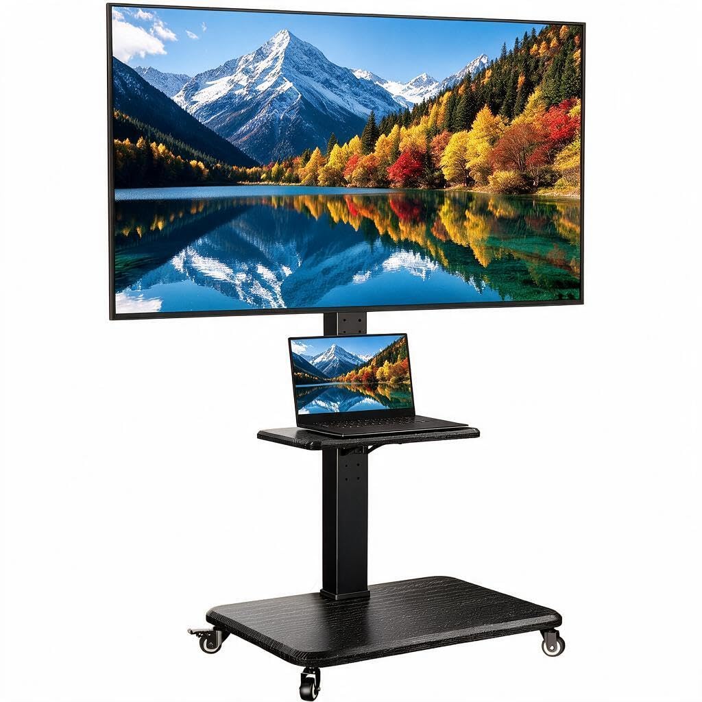 Rolling TV Stand with Wheels for 30-75 Inch TVs T84142