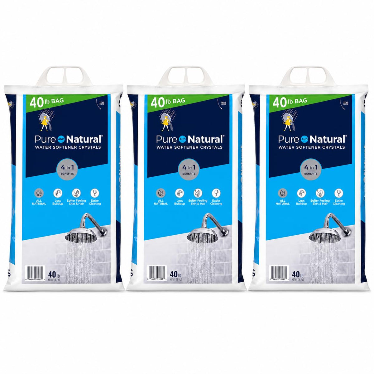 3 Pack Water Softener Salt Crystals 40 lb Bags U17140