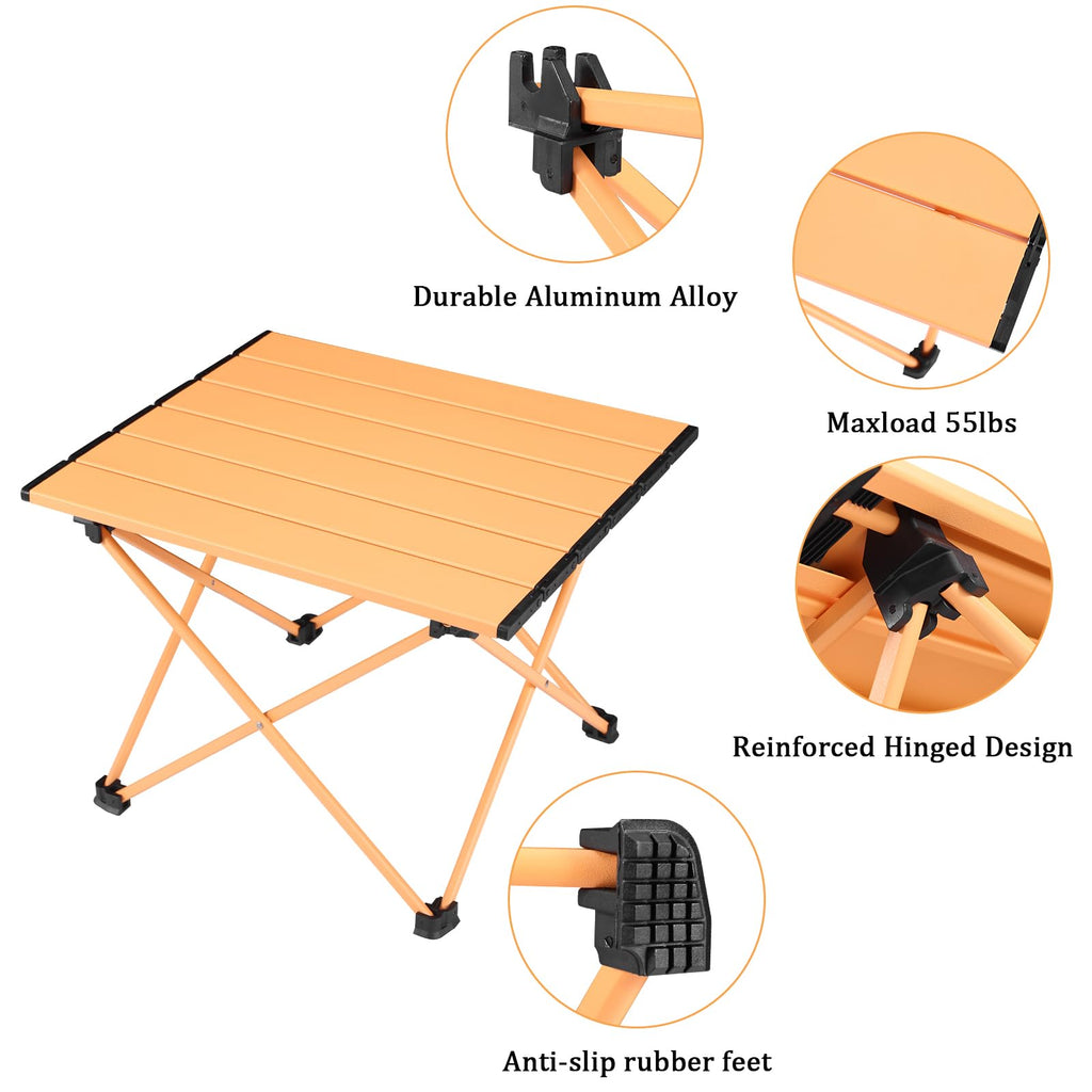 Portable Folding Camping Table Aluminum Top G612863