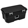 22 Gallon Black Wheeled Plastic Storage Trunk V967645
