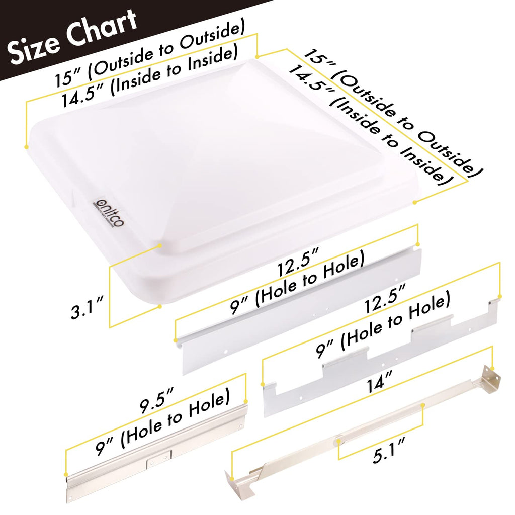White RV Vent Lid Replacements 2-Pack K25715