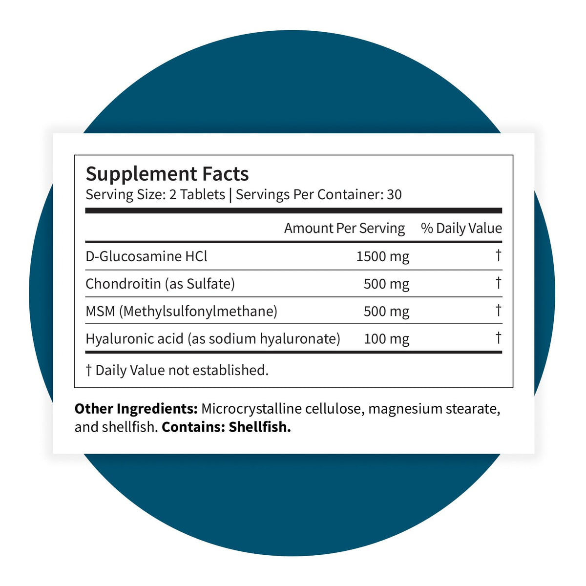 Glucosamine Chondroitin Complex 60 Tablets P793397