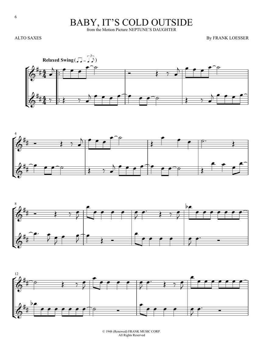 Christmas Alto Saxophone Duets V22154