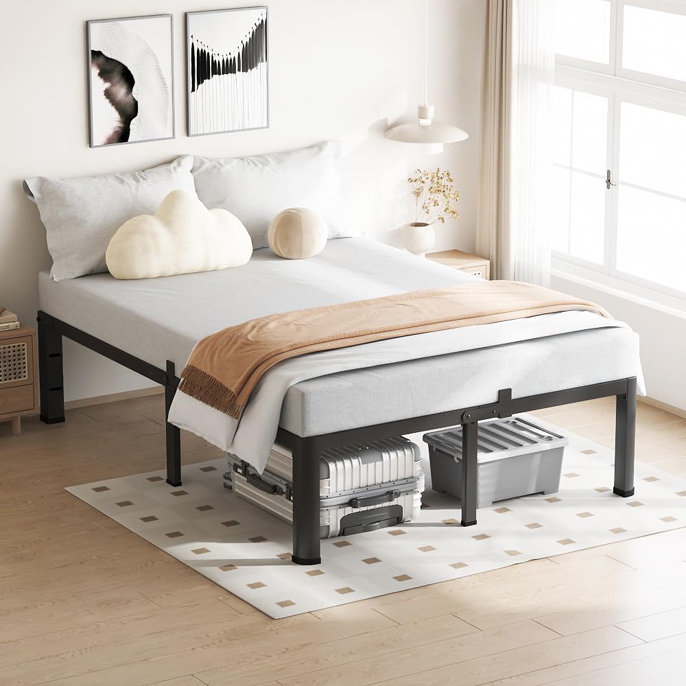 18 Inch Queen Bed Frame with Round Corners F5201