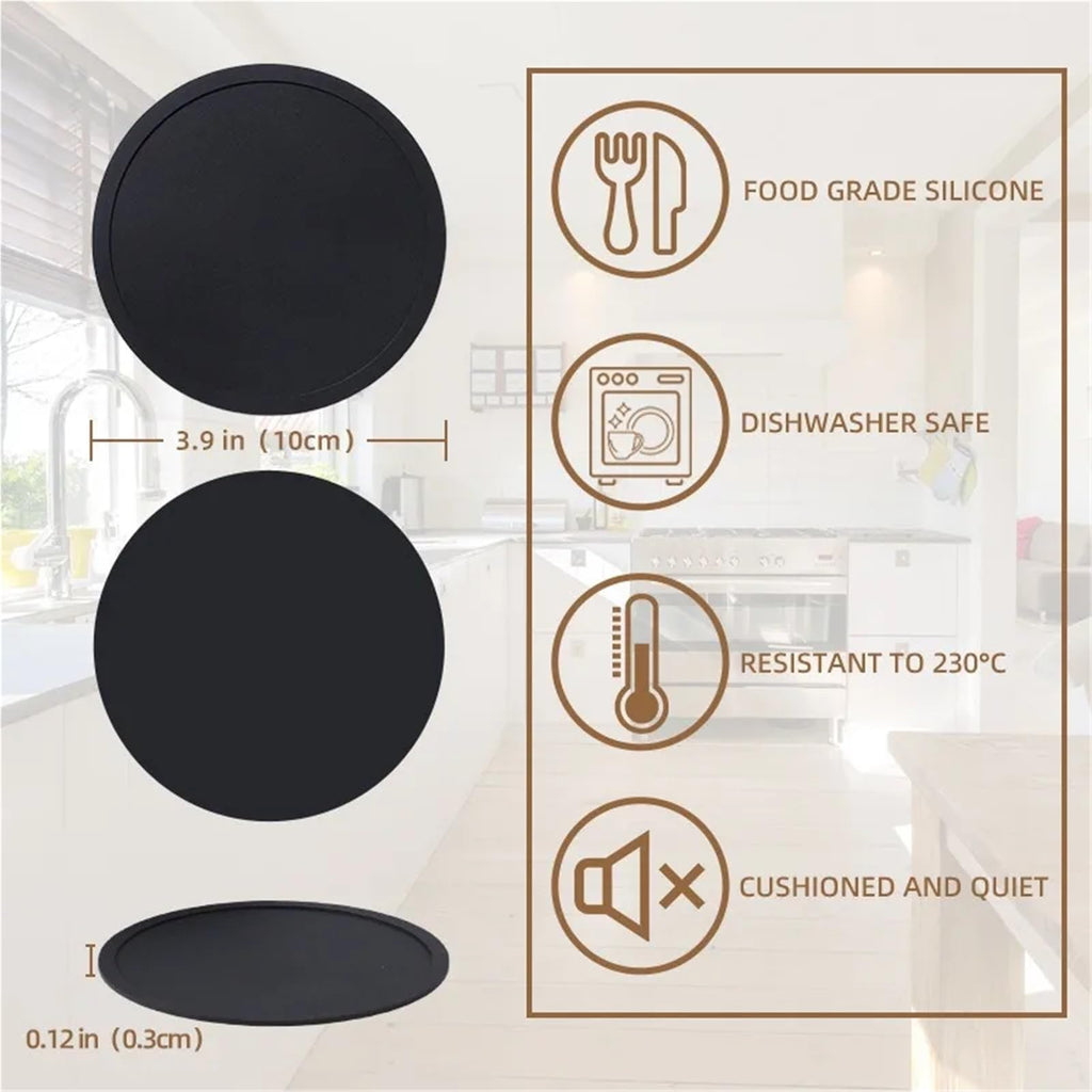 Black Silicone Coasters Set of 32 C286