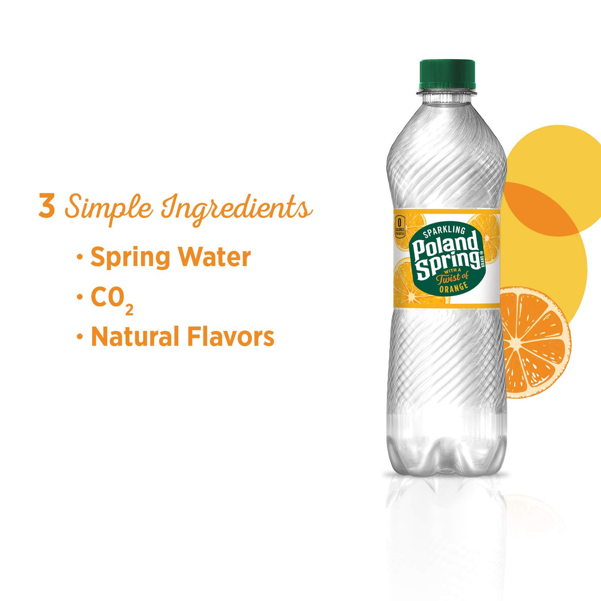 Sparkling Water Orange 16.9 oz Bottles Pack of 8 A32064