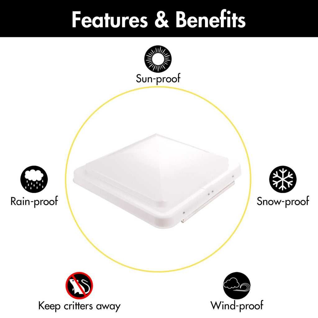 White RV Vent Lid Replacements 2-Pack K25715