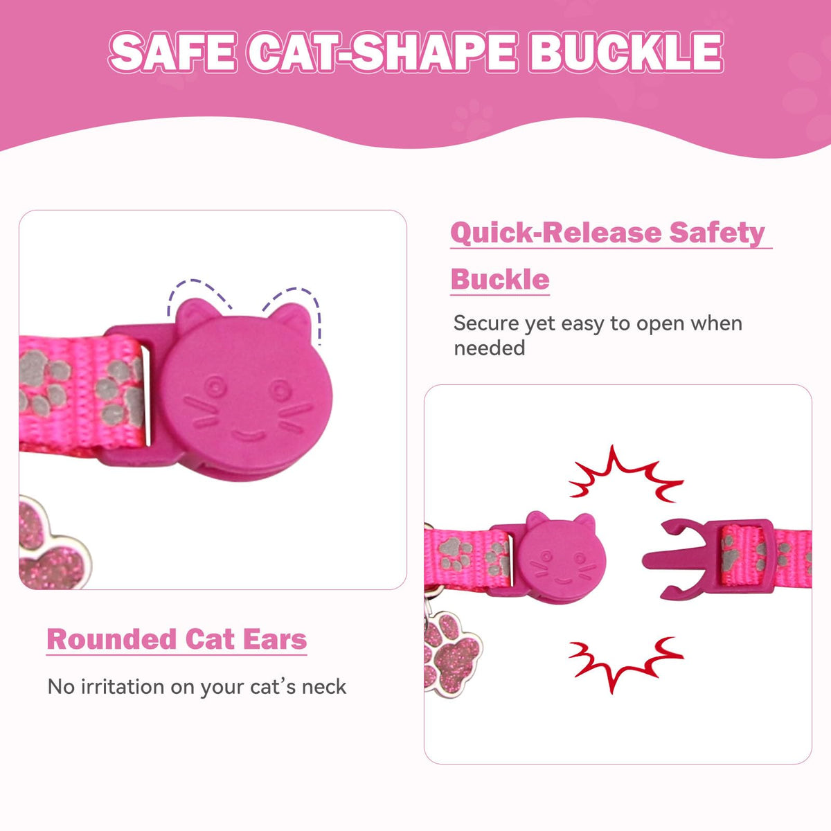 Breakaway Cat Collars with Bells 4PCS X28127