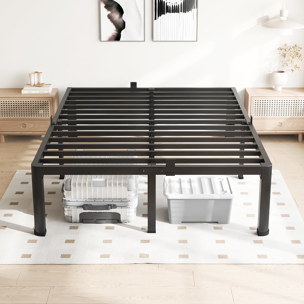 18 Inch Queen Bed Frame with Round Corners F5201