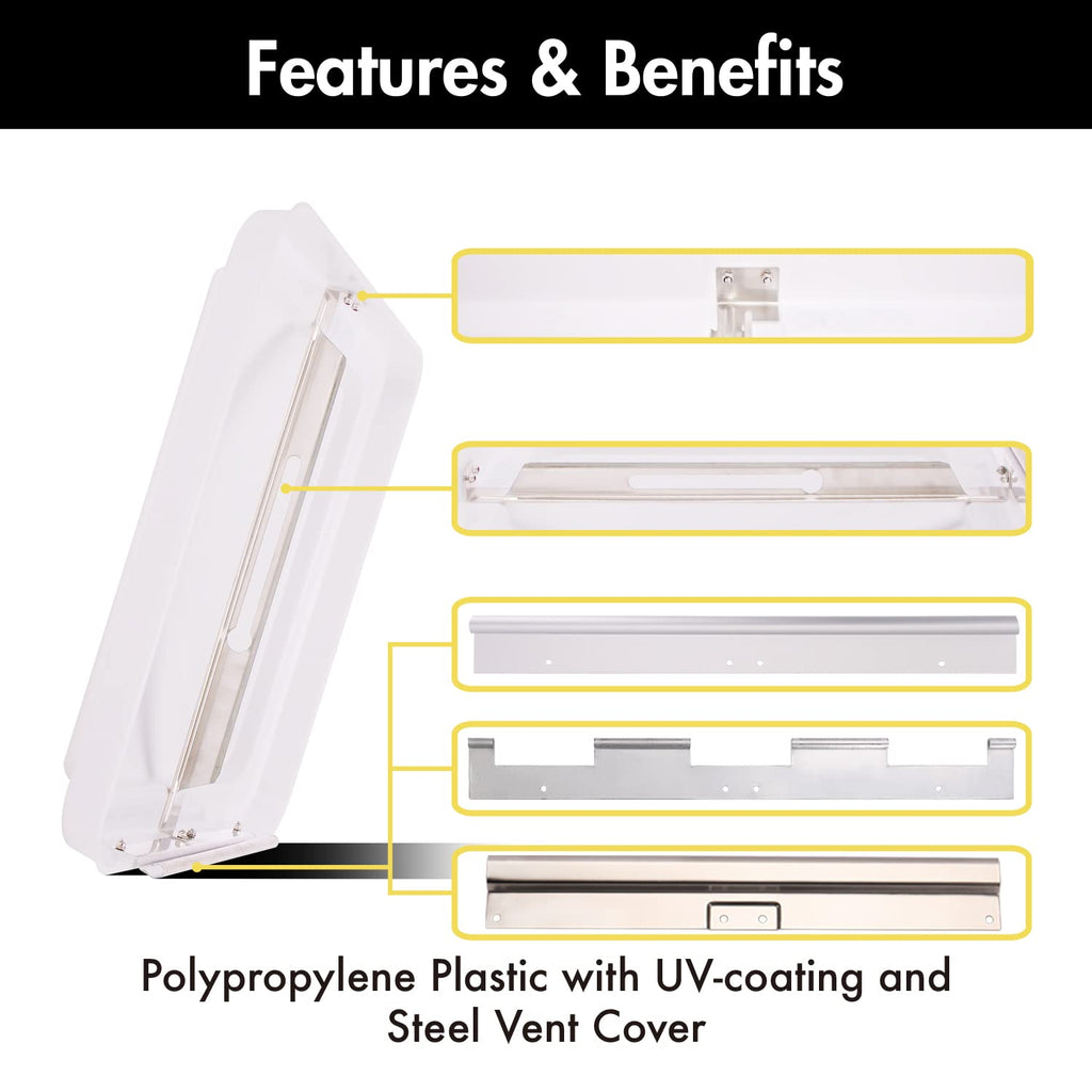 White RV Vent Lid Replacements 2-Pack K25715