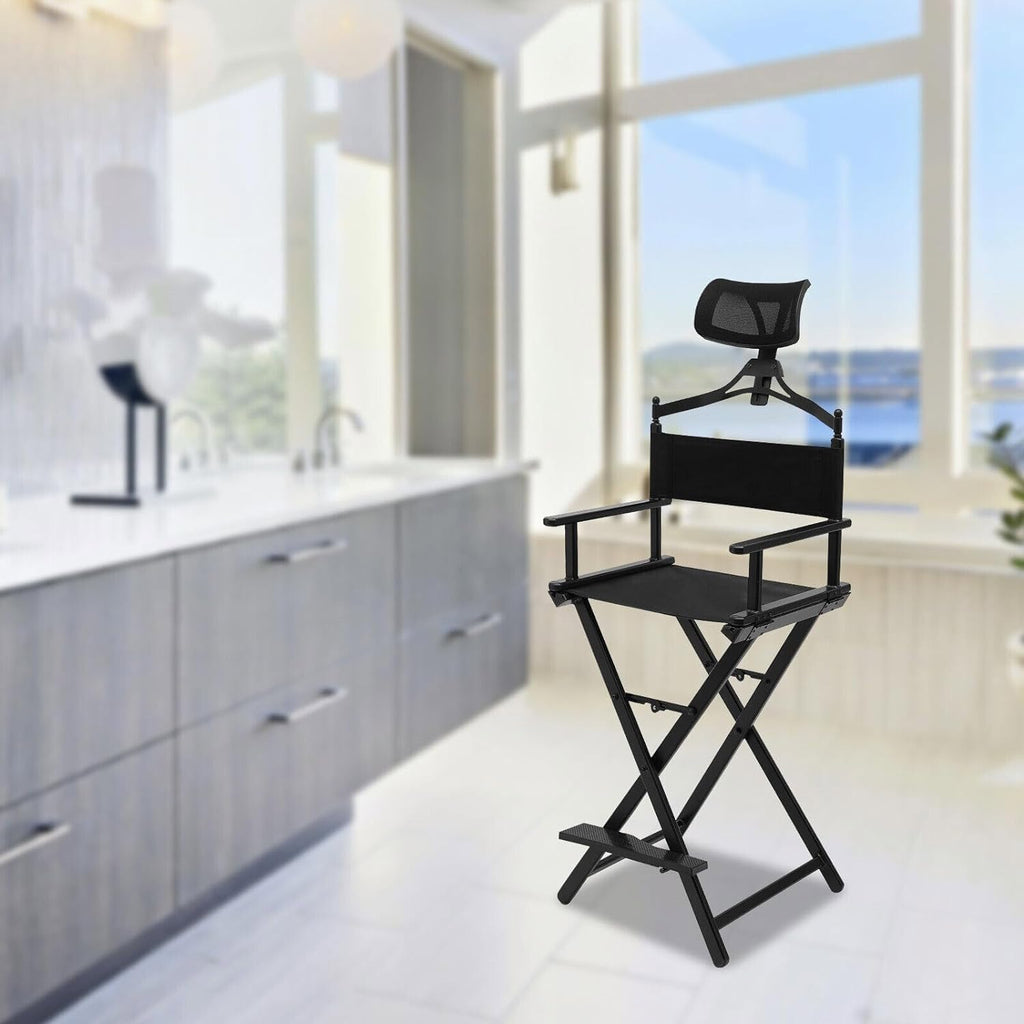 Extra Tall Foldable Makeup Artist Stool Chair O37812