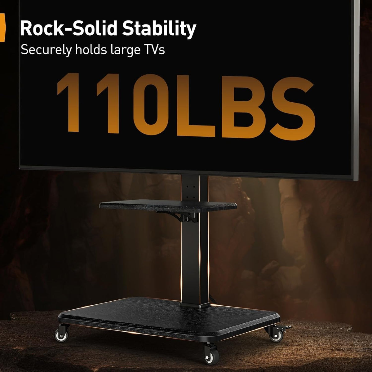 Rolling TV Stand with Wheels for 30-75 Inch TVs T84142