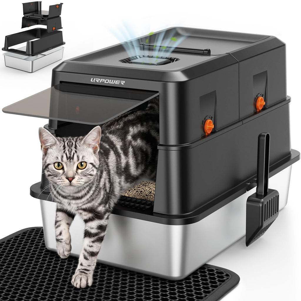 XL Stainless Steel Cat Litter Box Y387
