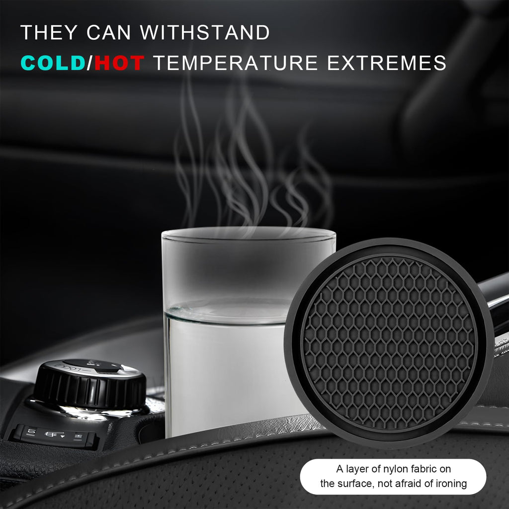 Black Non-Slip Silicone Car Cup Coasters F279