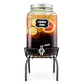 2 Gallon Glass Beverage Dispenser with Stand and Lid H392