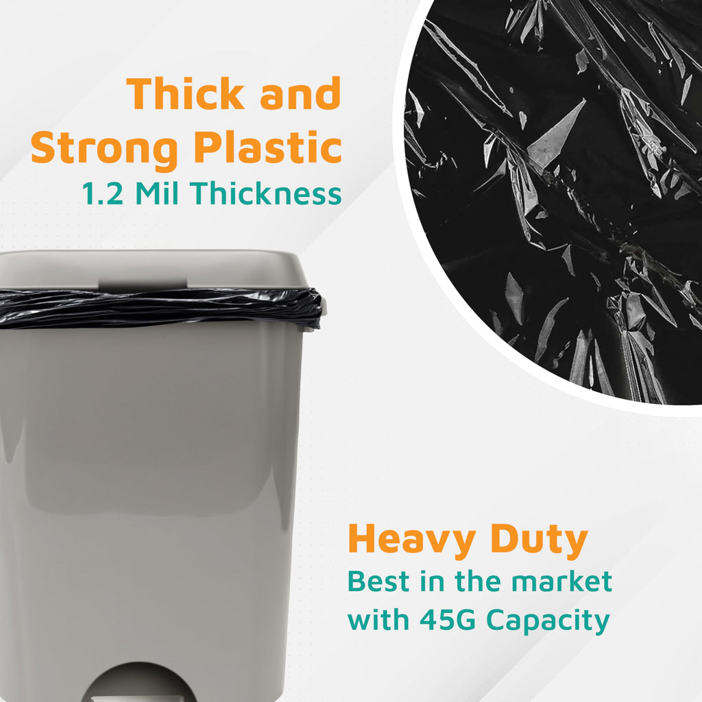 Heavy Duty Black 40-45 Gallon Trash Bags 100-Count O58326