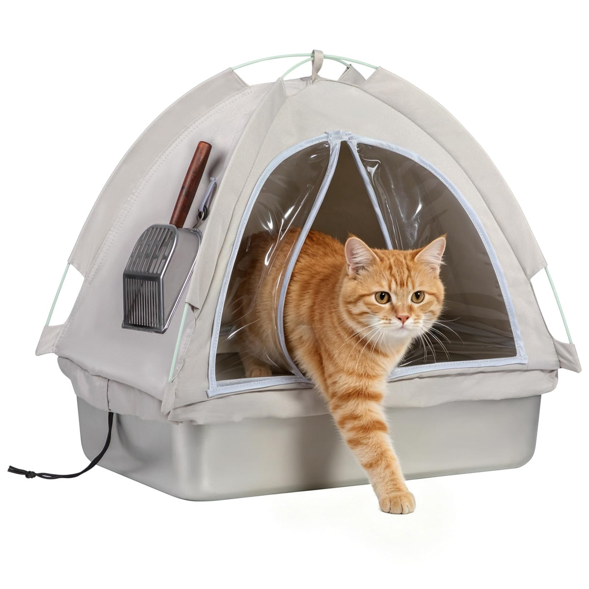 Stainless Steel Extra Large Enclosed Cat Litter Box R956