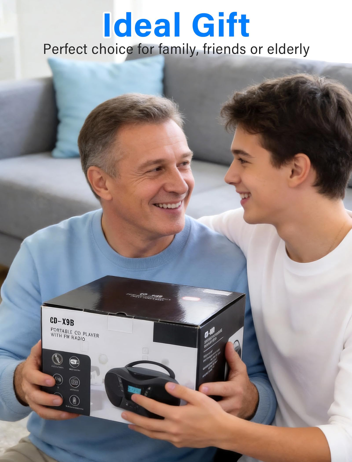 Portable Boombox CD Player with Bluetooth I187