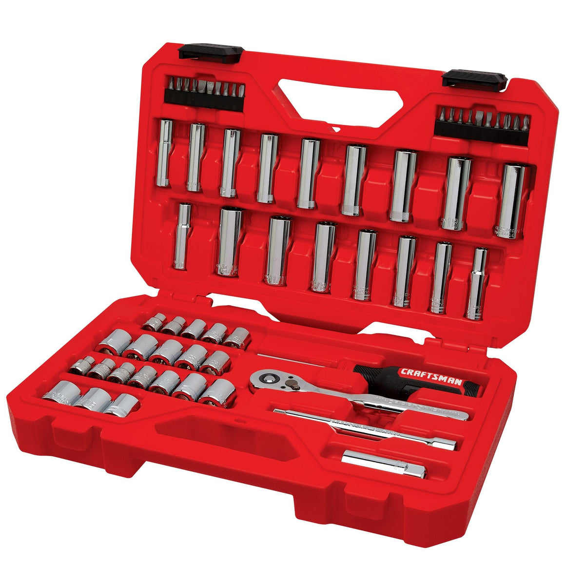 Mechanics Tool Set, 3/8 Inch Drive, 61 Piece V124
