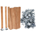 50PCS Crackling Wooden Candle Wicks with Metal Base L795