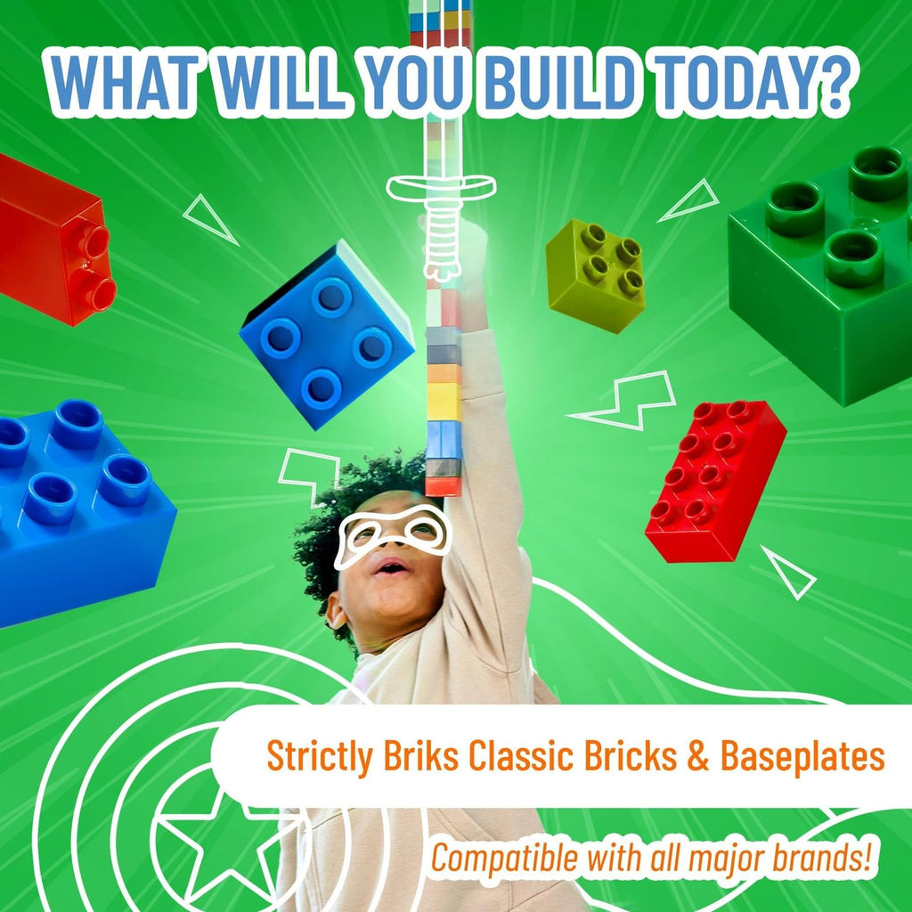 10 x 10 in 6 Baseplates with 50 Stackers Building Toy Blocks K50187