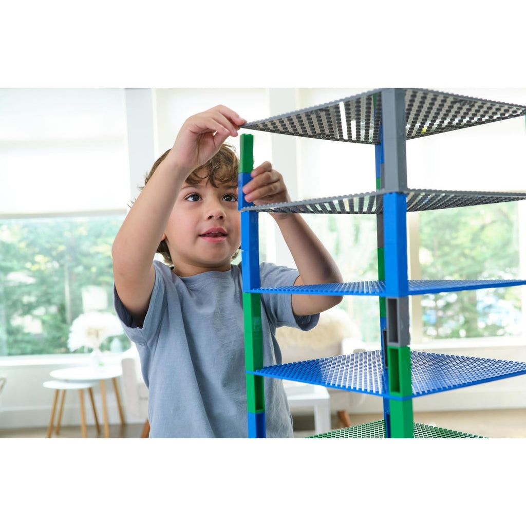 10 x 10 in 6 Baseplates with 50 Stackers Building Toy Blocks K50187