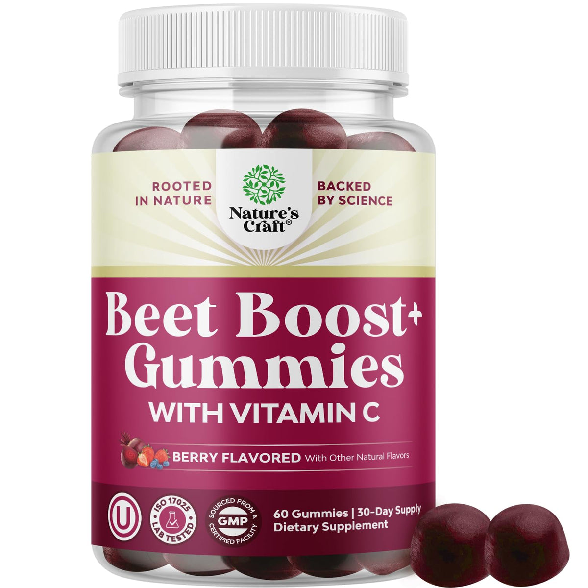 Beet Root Gummies with Vitamin C 60 Ct Z55846