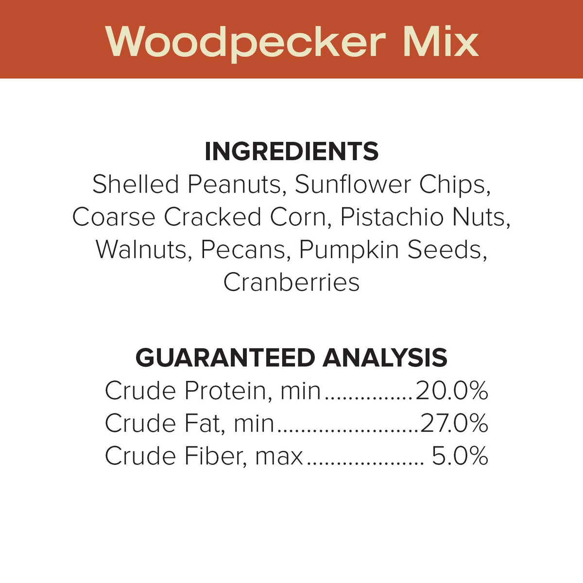 20 Pound Shell-Free Wild Bird Seed Mix O4294