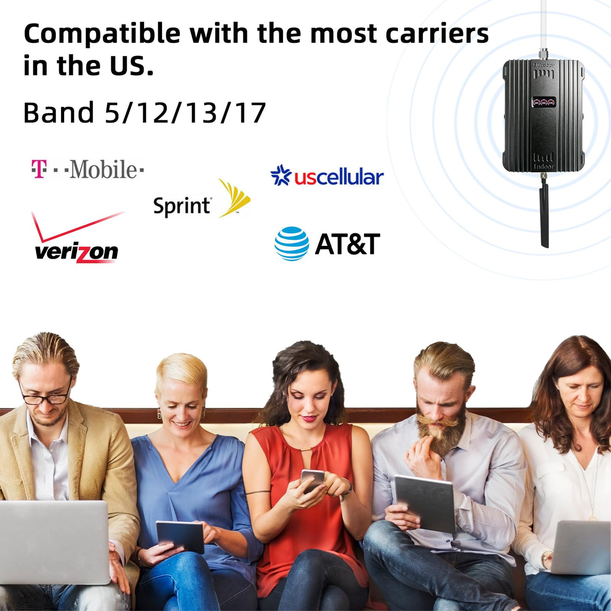 Cell Phone Booster 5G 4G LTE 3G Up to 3000Sq Ft R576527