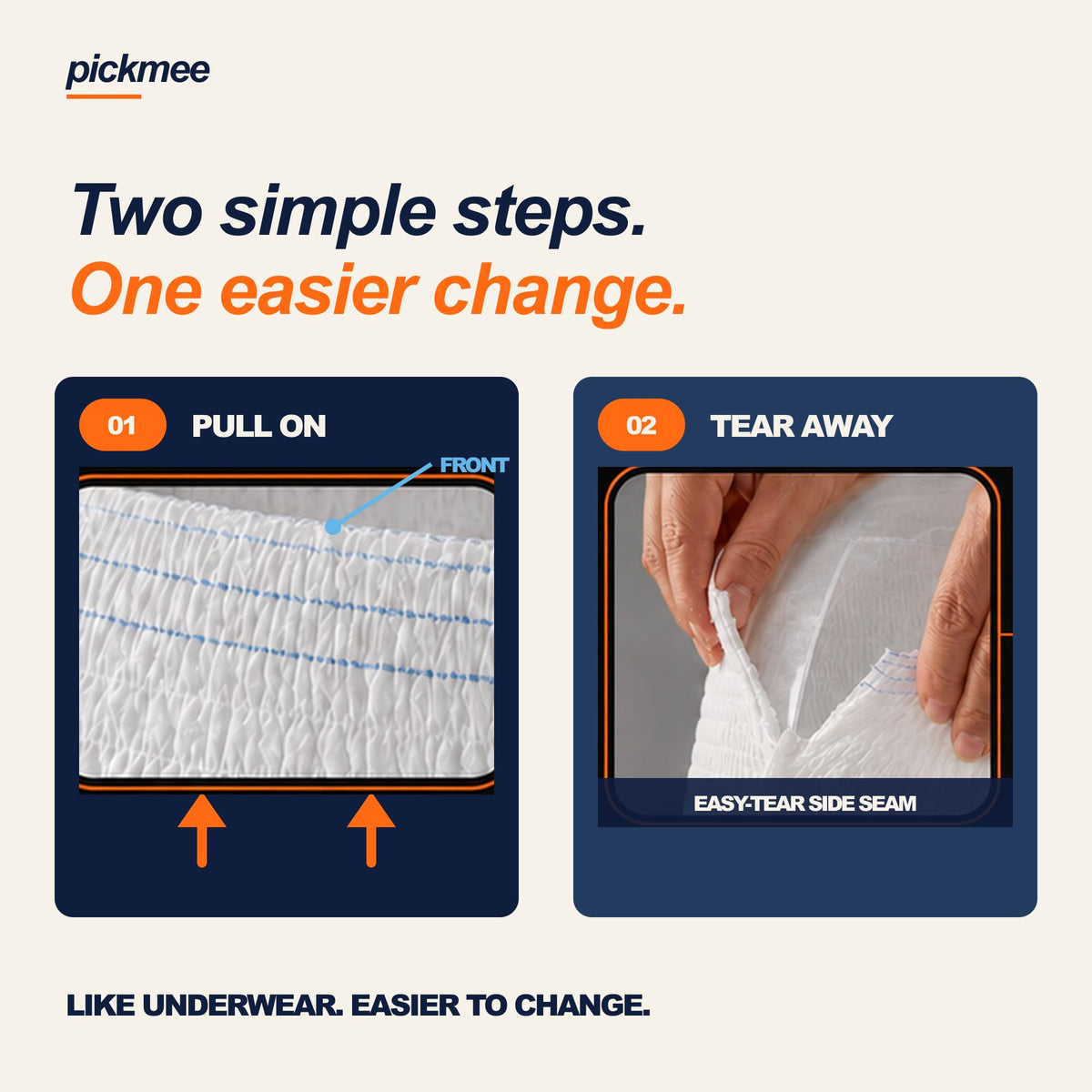 Plus Size Incontinence Underwear, 5XL, 10 Count Y315471