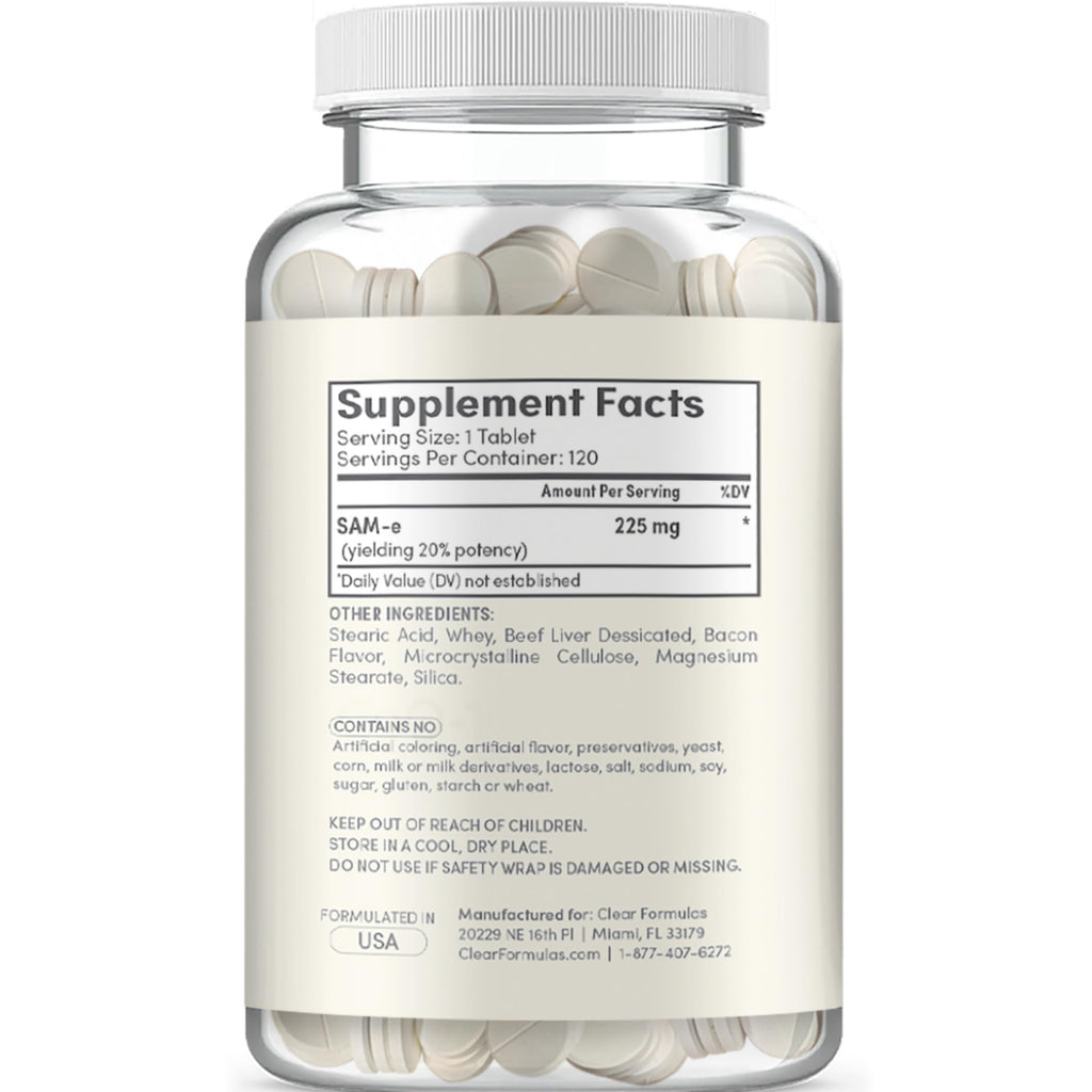 Chewable SAM-e Liver Support Supplement for Dogs 225mg X9250