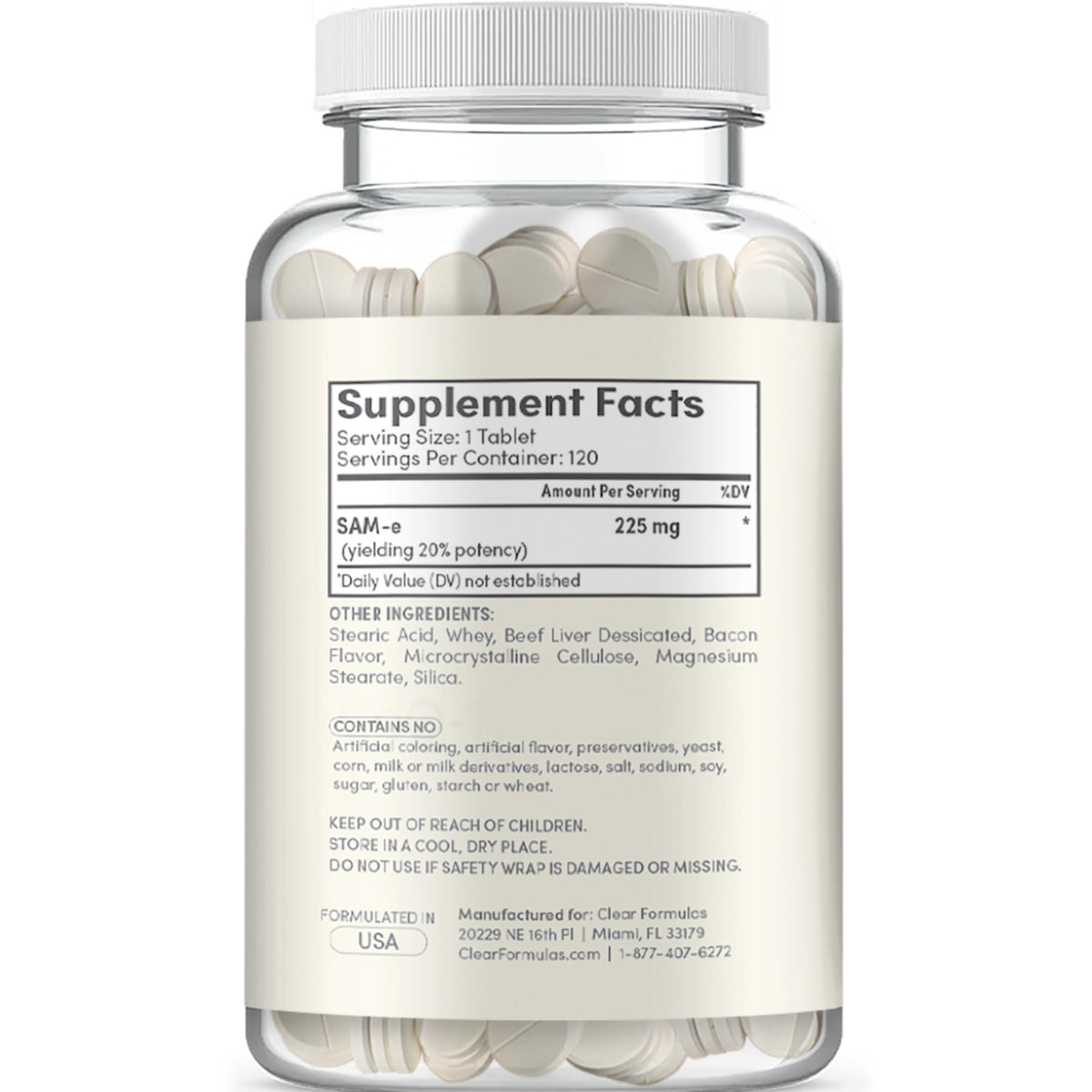 Chewable SAM-e Liver Support Supplement for Dogs 225mg X9250